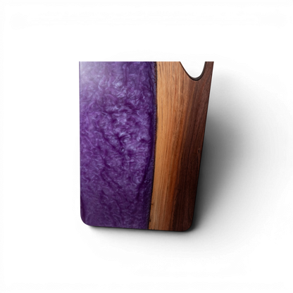 Walnut Wood Purple Epoxy Charcuterie Boards/Serving Board