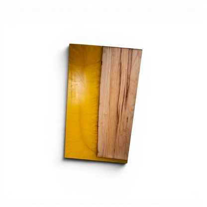 Maple Wood Yellow Epoxy Charcuterie Boards/Serving Board