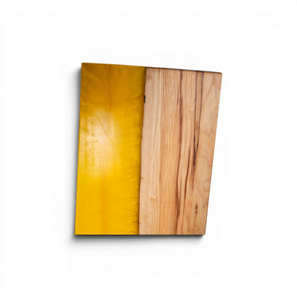 Maple Wood Yellow Epoxy Charcuterie Boards/Serving Board