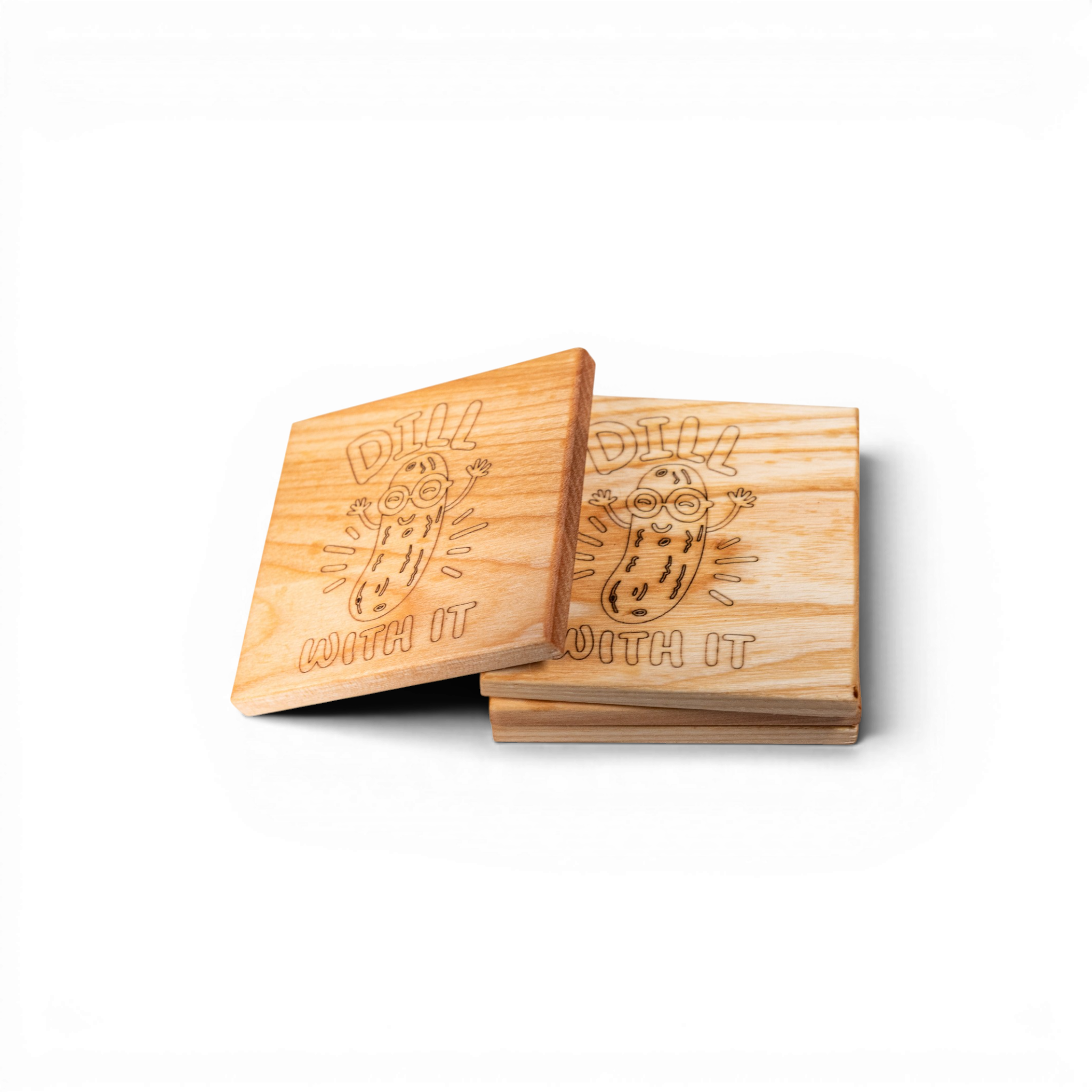 Maple Pickle Dill With It Coaster