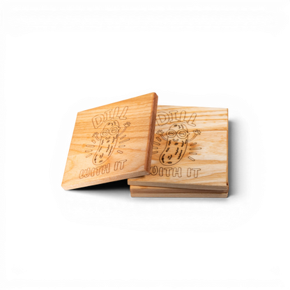 Maple Pickle Dill With It Coaster