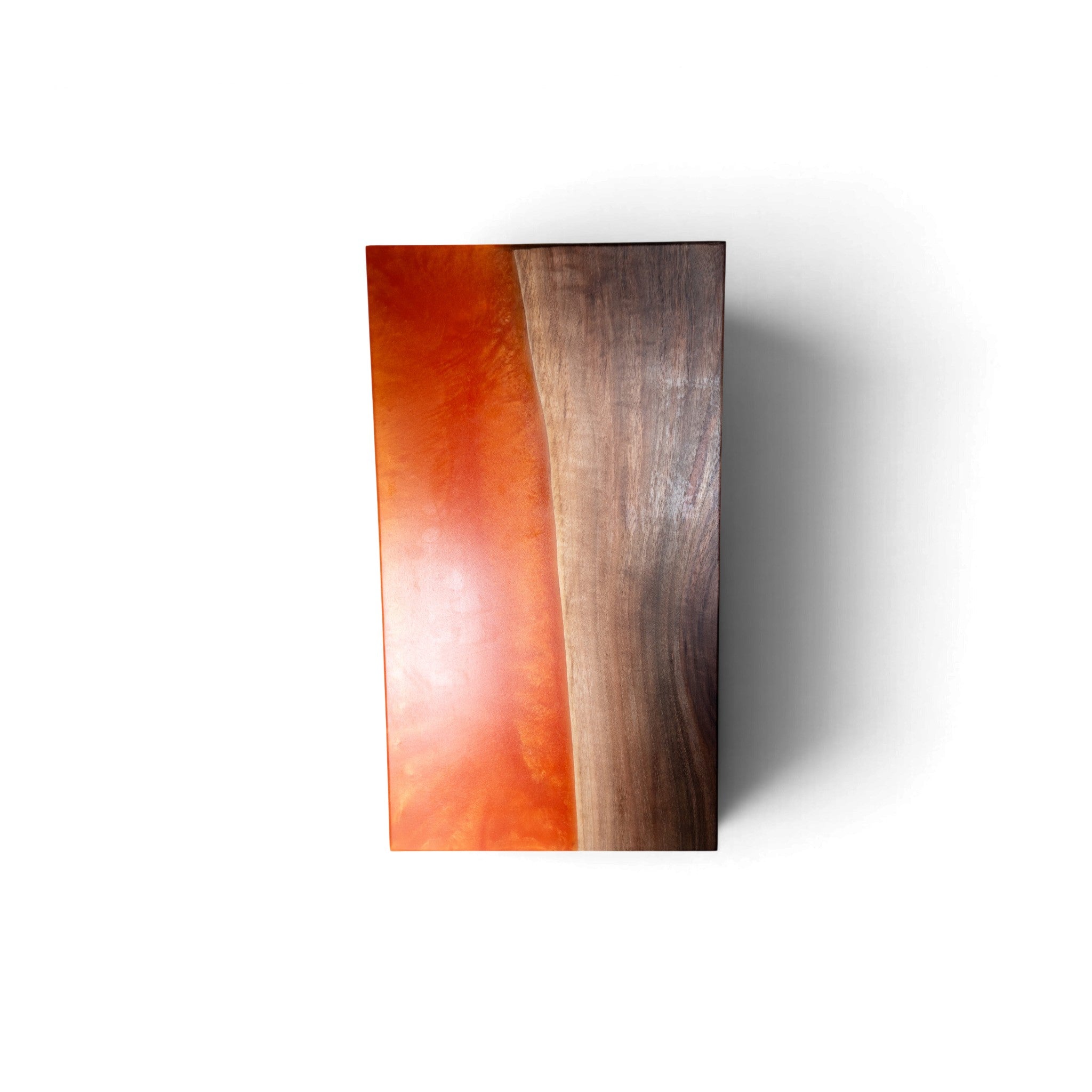 Black Walnut Wood with Orange Epoxy Charcuterie Boards/Serving Board