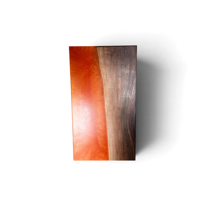 Black Walnut Wood with Orange Epoxy Charcuterie Boards/Serving Board