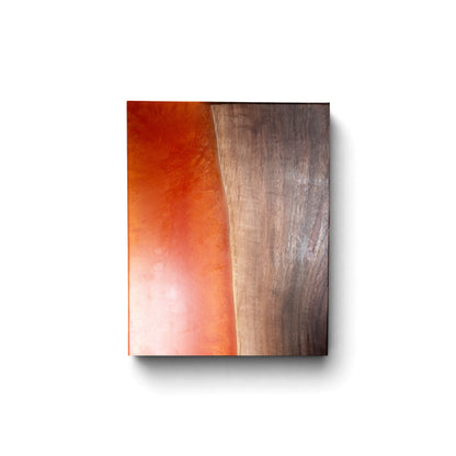 Black Walnut Wood with Orange Epoxy Charcuterie Boards/Serving Board