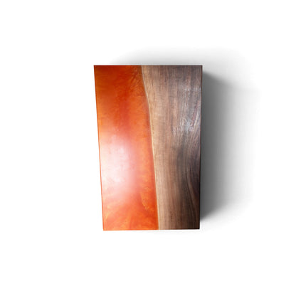 Black Walnut Wood with Orange Epoxy Charcuterie Boards/Serving Board