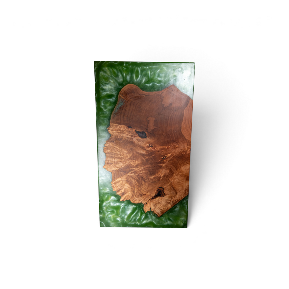 Maple Burl With Jade Epoxy Charcuterie Boards/Serving Board