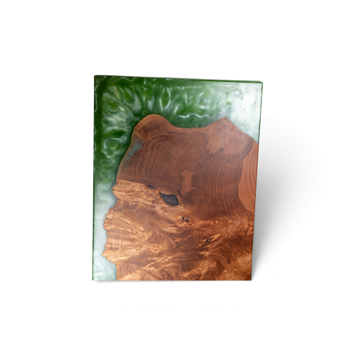 Maple Burl With Jade Epoxy Charcuterie Boards/Serving Board