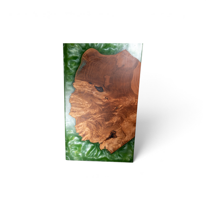 Maple Burl With Jade Epoxy Charcuterie Boards/Serving Board