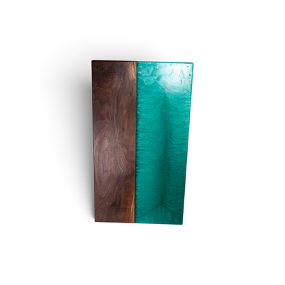 Black Walnut Wood with Sea Blue Epoxy Charcuterie Boards/Serving Board