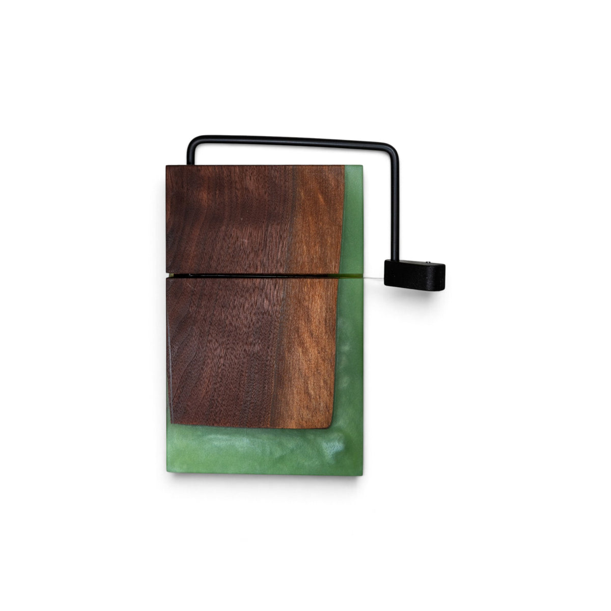 Walnut Wood Jade Epoxy Cheese Slicer Board