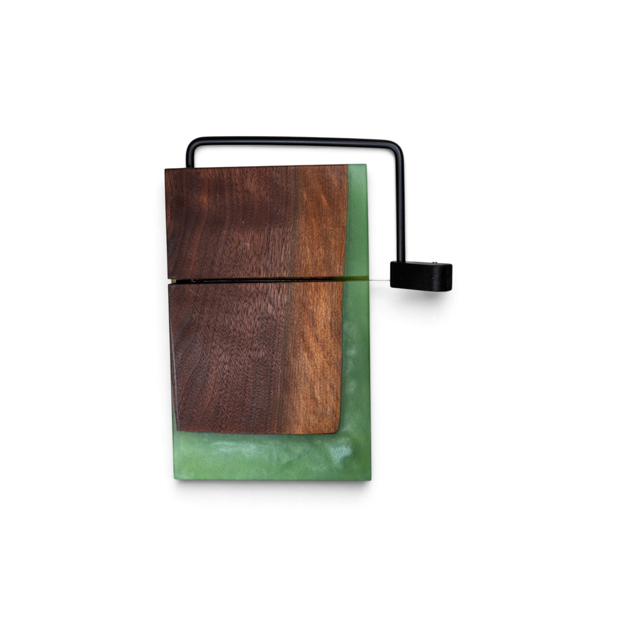 Walnut Wood Jade Epoxy Cheese Slicer Board