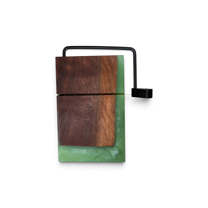 Walnut Wood Jade Epoxy Cheese Slicer Board