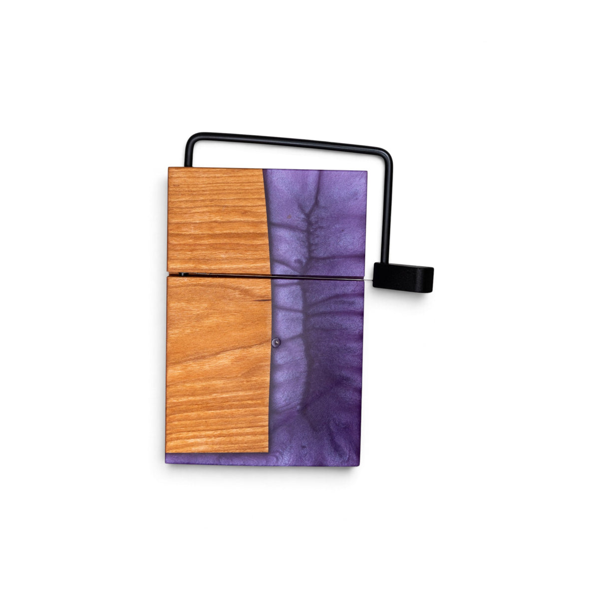 Cherry Wood Purple Epoxy Cheese Slicer Board