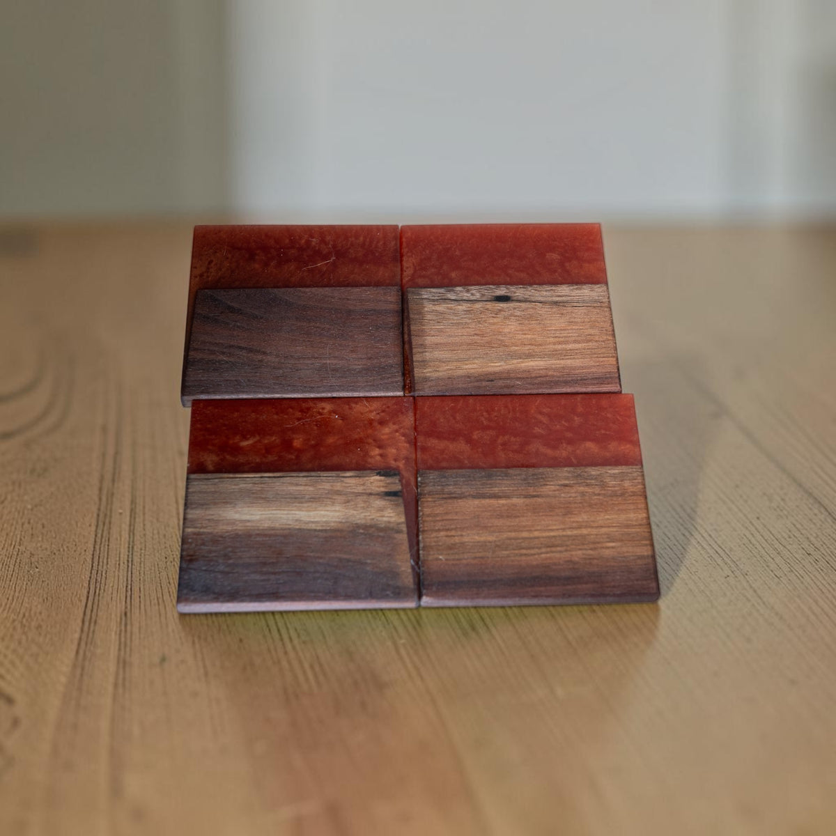 Walnut with Brown Epoxy Coaster