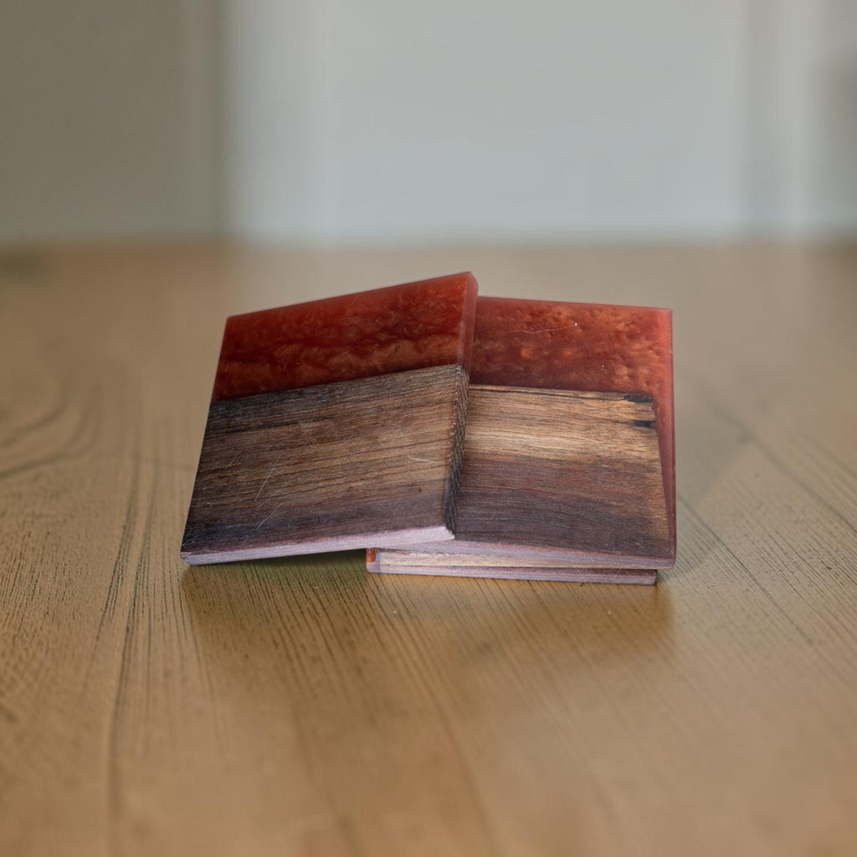 Walnut with Brown Epoxy Coaster