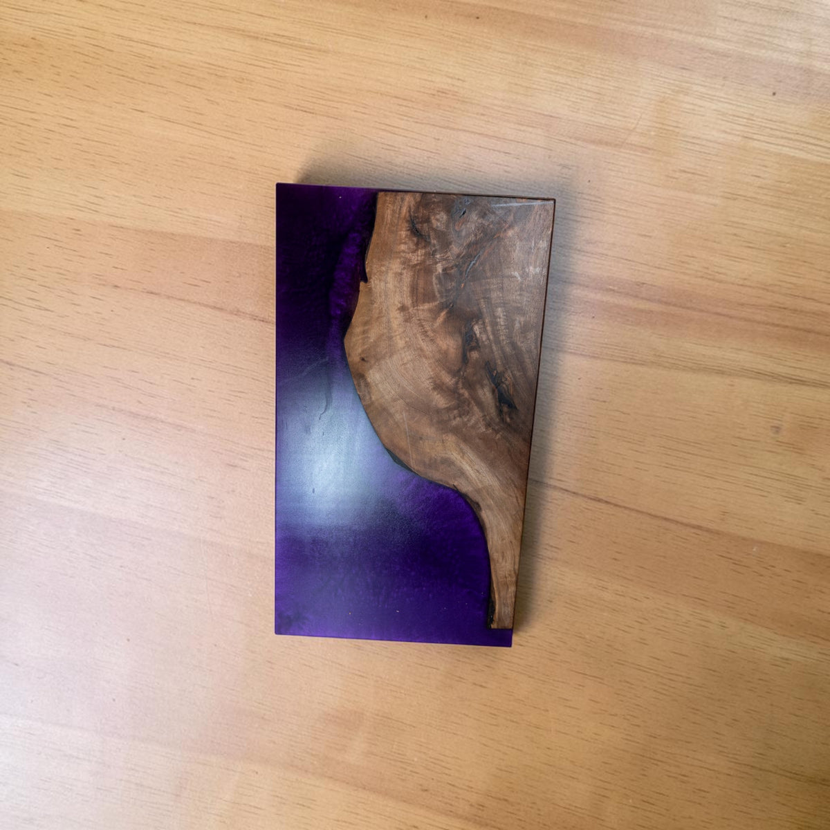 Purple Epoxy Walnut Wood Charcuterie Boards/Serving Board