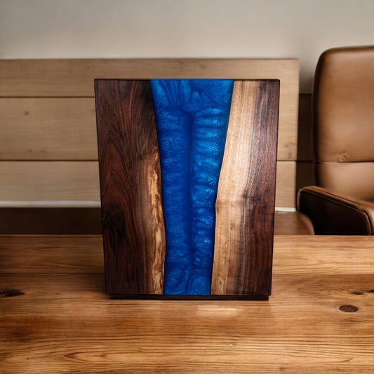 Dark Blue Epoxy Walnut Charcuterie Boards/Serving Board
