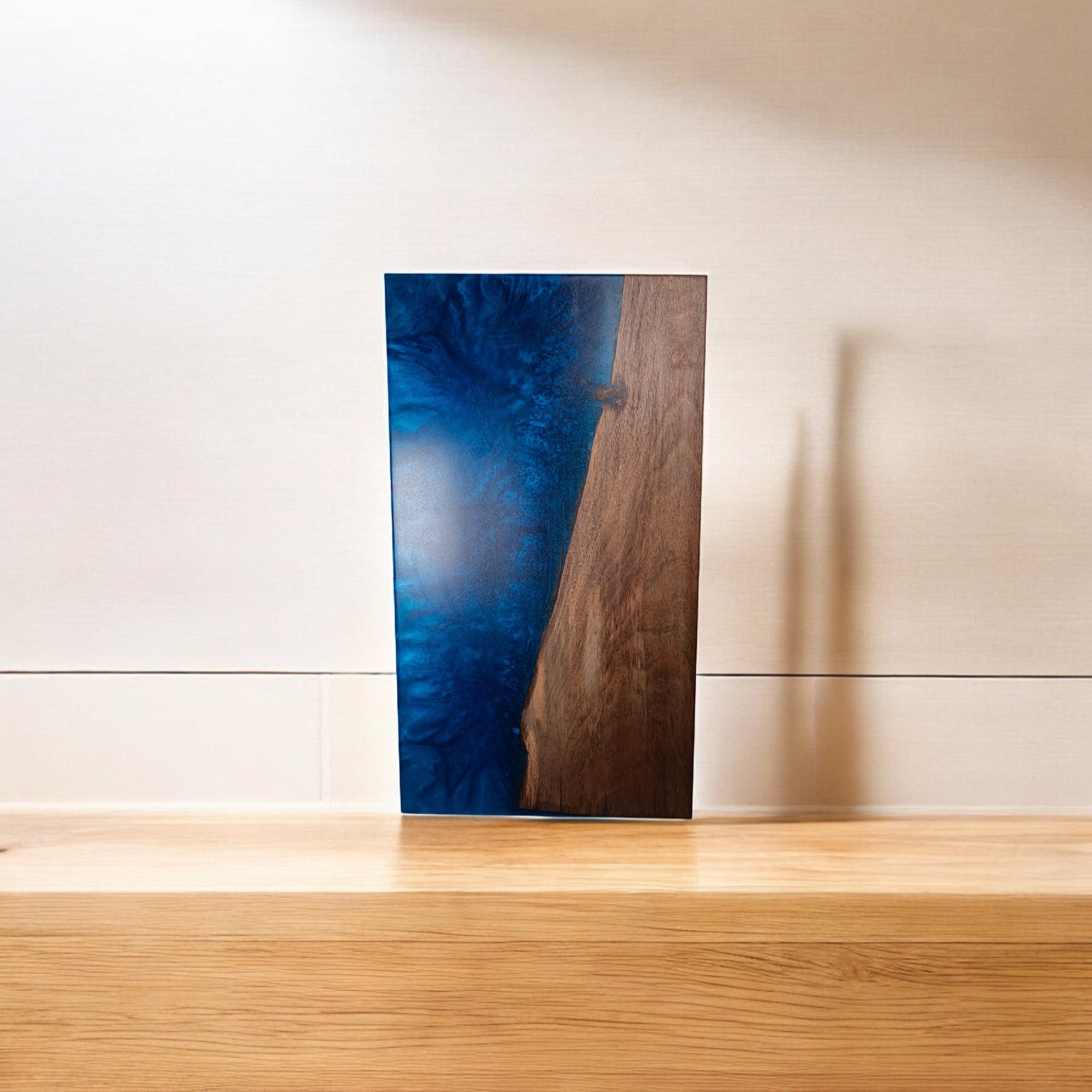 Dark Blue Epoxy Walnut Wood Charcuterie Boards/Serving Board