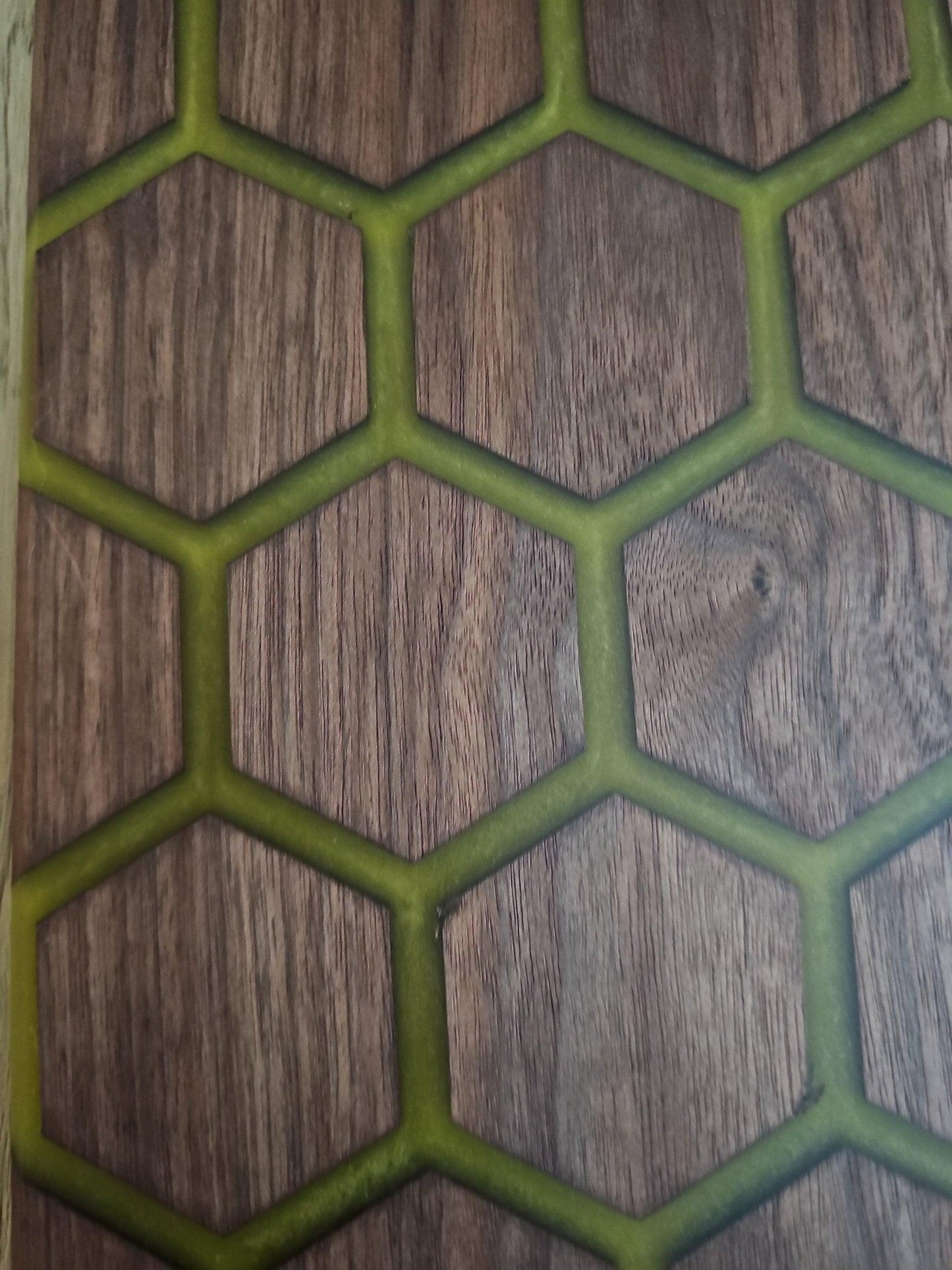 GEO Shape Yellow Epoxy Walnut Charcuterie Boards/Serving Board