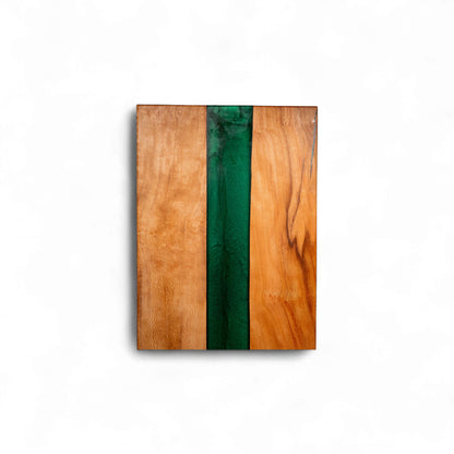 Green Epoxy Sycamore Wood Charcuterie Boards/Serving Board