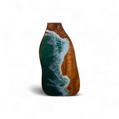 Green Ocean Wave Olive Wood Charcuterie Boards, Serving Board, Cutting Board