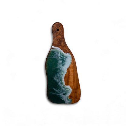 Green Ocean Wave Olive Wood Charcuterie Boards, Serving Board, Cutting Board
