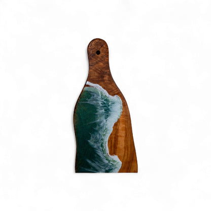 Green Ocean Wave Olive Wood Charcuterie Boards, Serving Board, Cutting Board