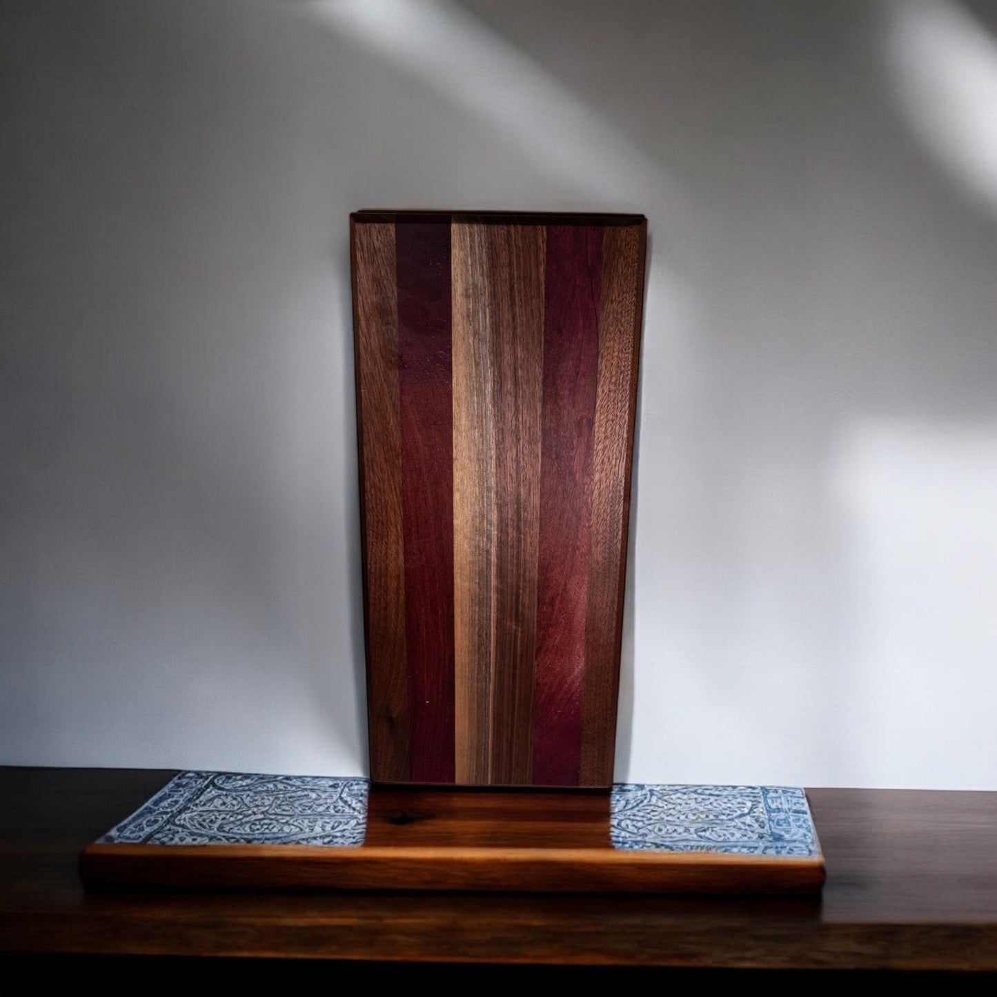 Groovy -Walnut, Purple Heart Wood Charcuterie Boards/Serving Board