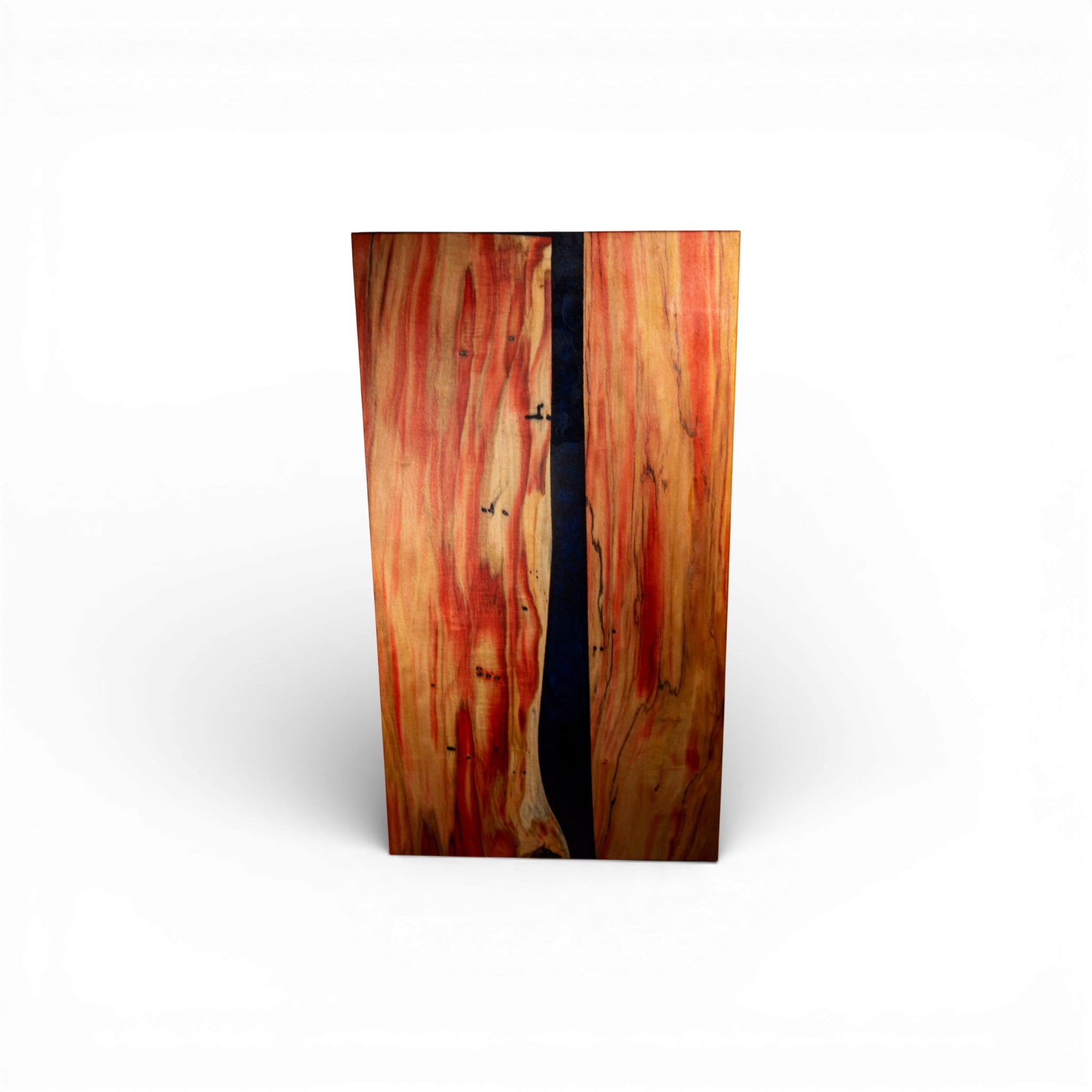 Handcrafted Box Elder Wood with Dark Blue Epoxy Charcuterie Board - Serving Platter