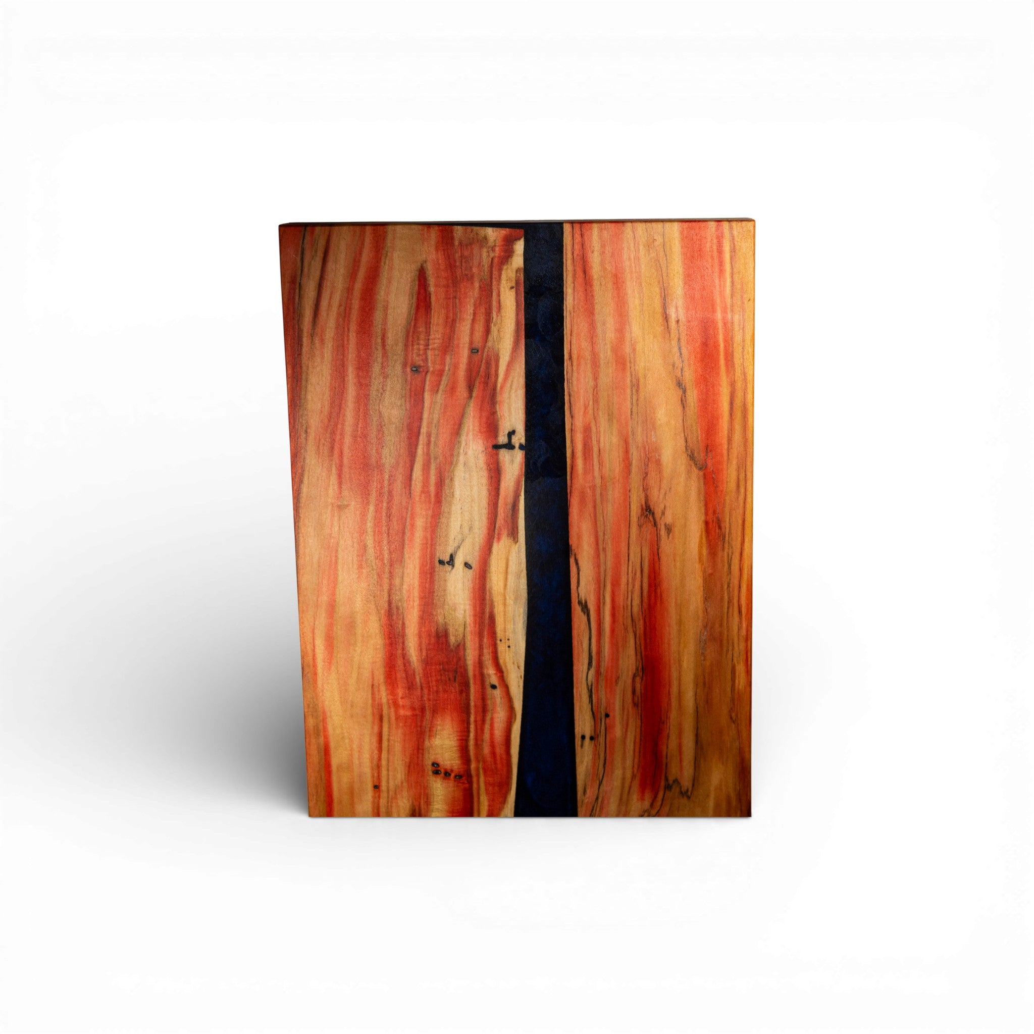 Handcrafted Box Elder Wood with Dark Blue Epoxy Charcuterie Board - Serving Platter