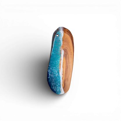 Handcrafted Ocean Wave Olive Wood Charcuterie Board - Serving Platter