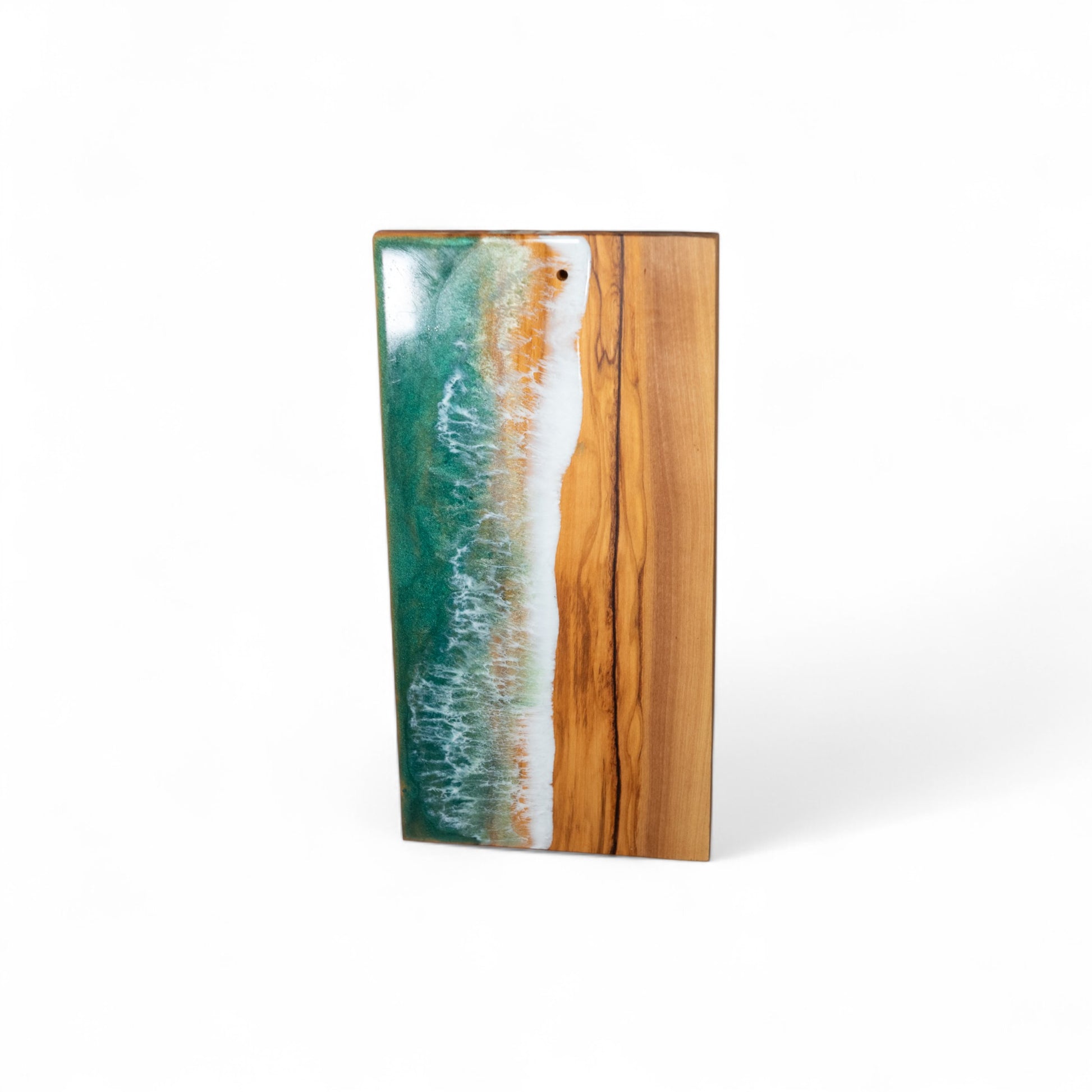 Handcrafted Ocean Wave Olive Wood Charcuterie Board - Serving Platter