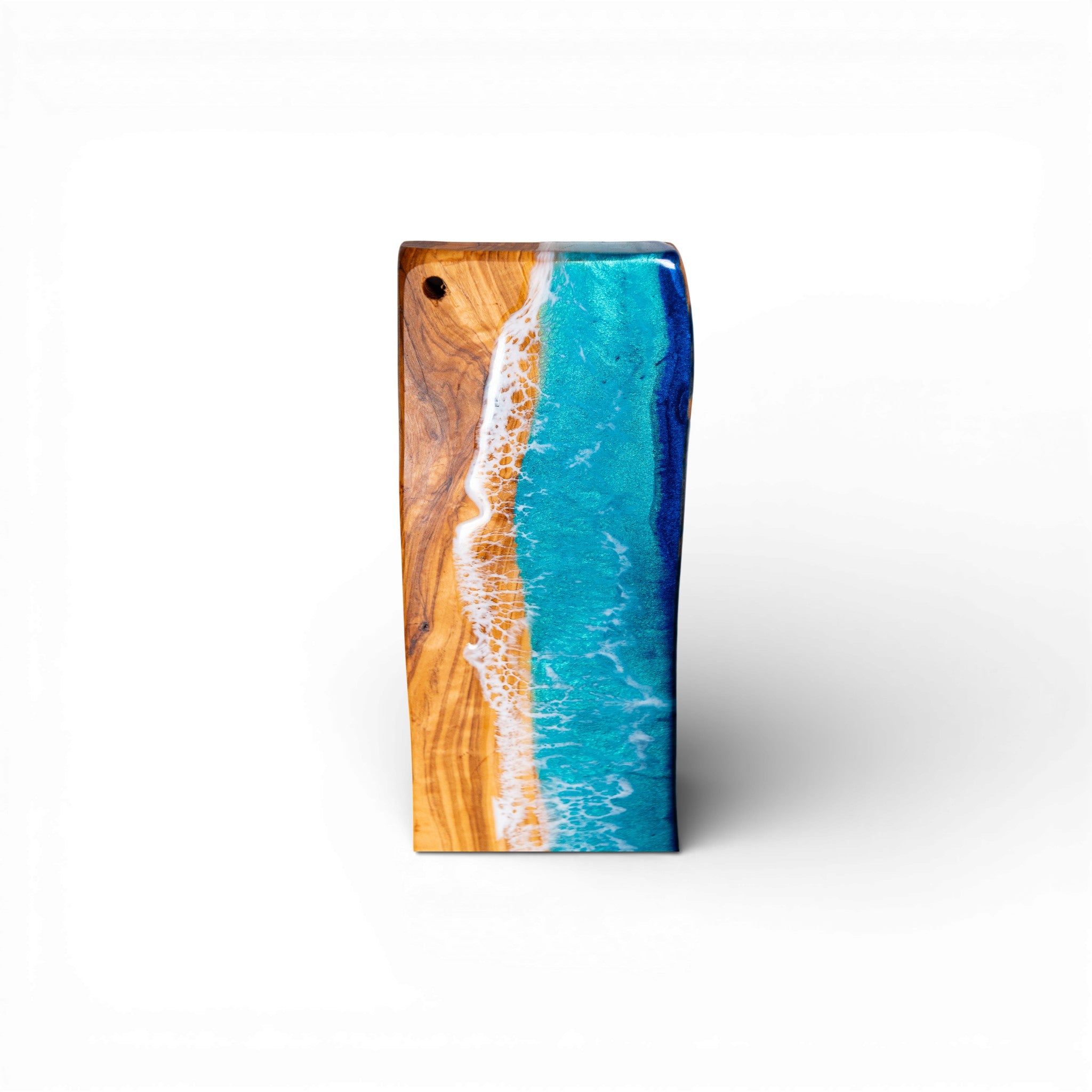 Handcrafted Ocean Wave Olive Wood Charcuterie Board- Serving Platter