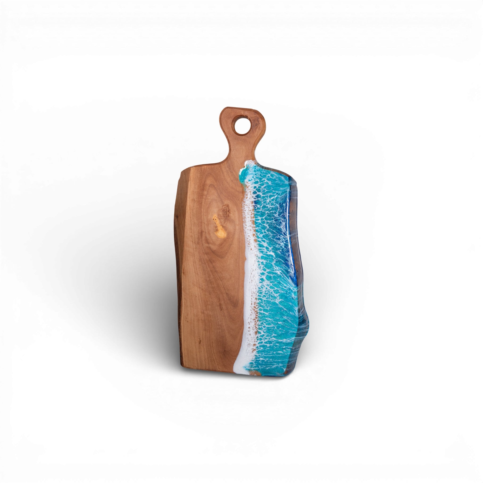 Handcrafted Ocean Wave Olive Wood Charcuterie Board - Serving Platter