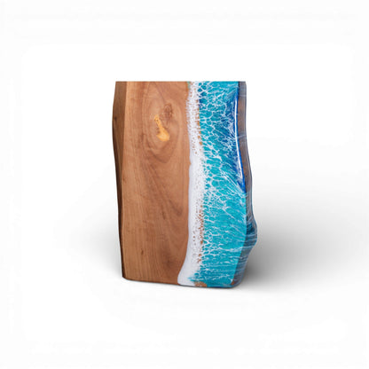 Handcrafted Ocean Wave Olive Wood Charcuterie Board - Serving Platter