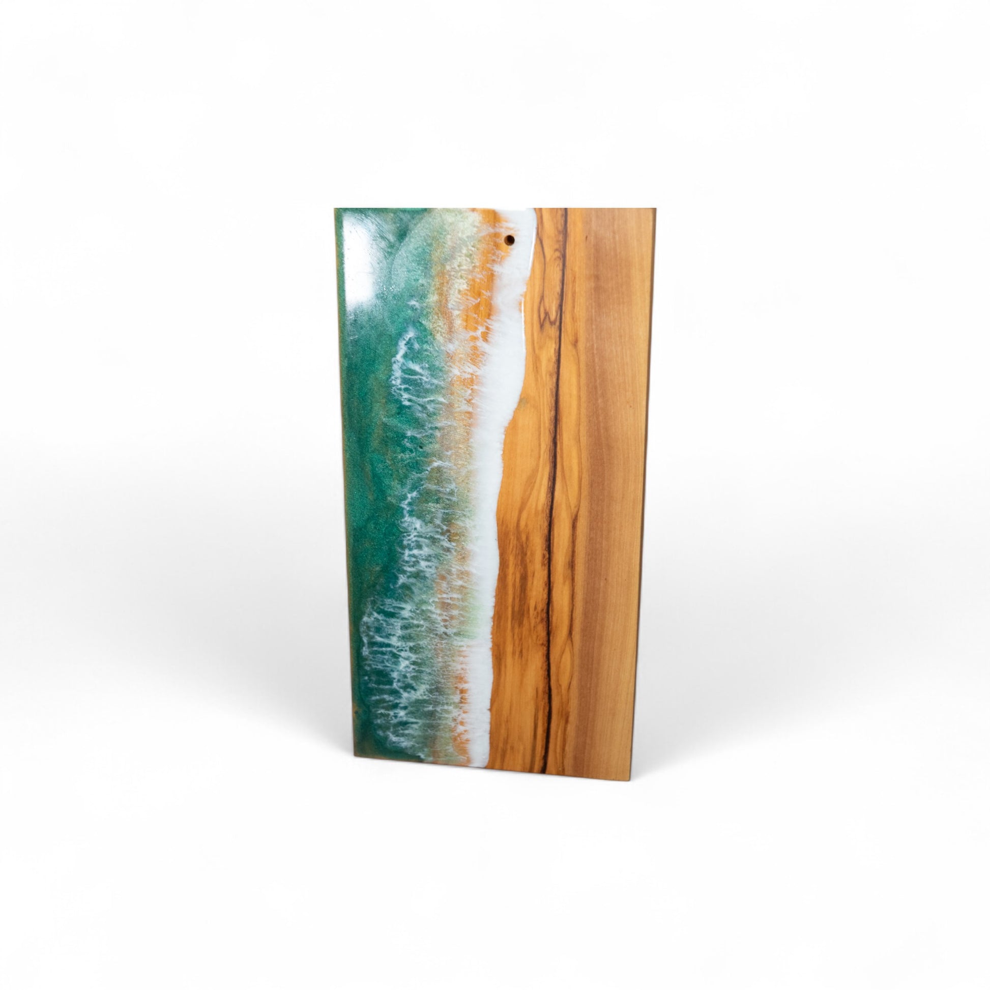 Handcrafted Ocean Wave Olive Wood Charcuterie Board - Serving Platter