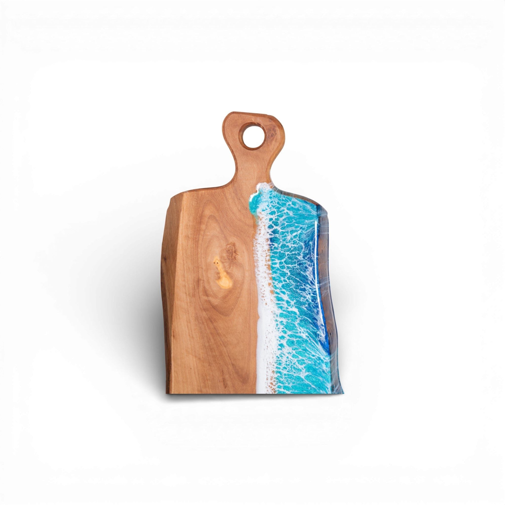 Handcrafted Ocean Wave Olive Wood Charcuterie Board - Serving Platter