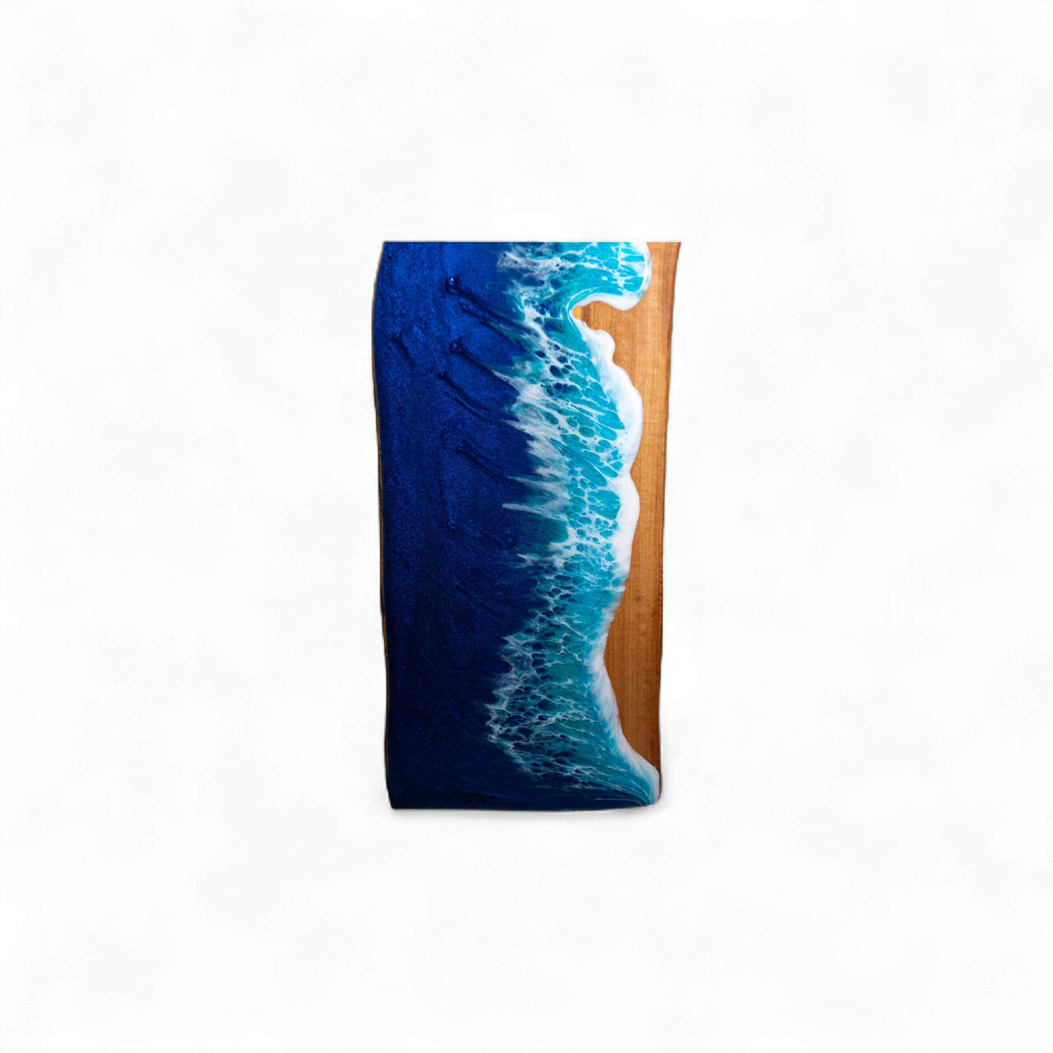 Handcrafted Ocean Wave Olive Wood Charcuterie Board - Serving Platter