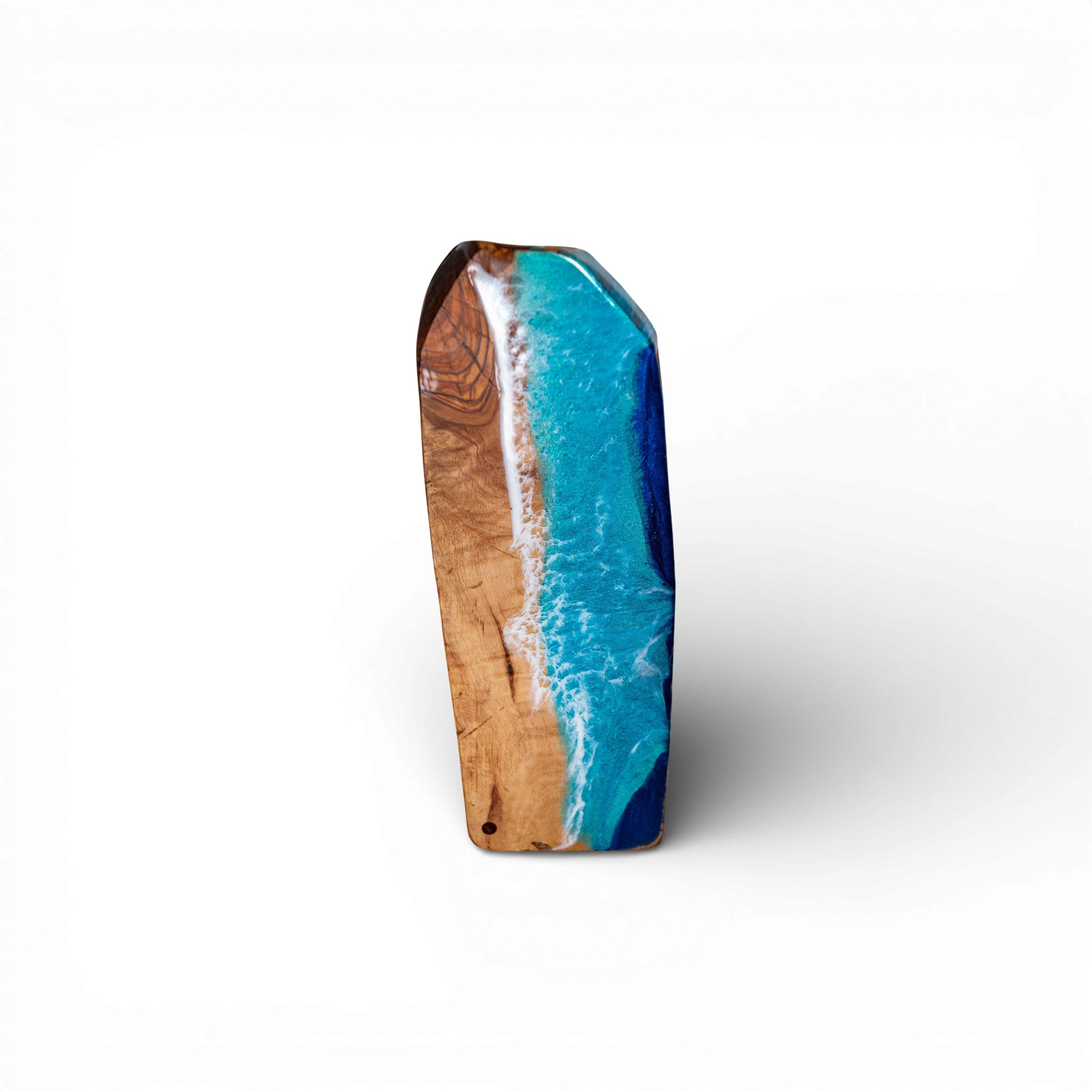 Handcrafted Ocean Wave Olive Wood Charcuterie Board- Serving Platter