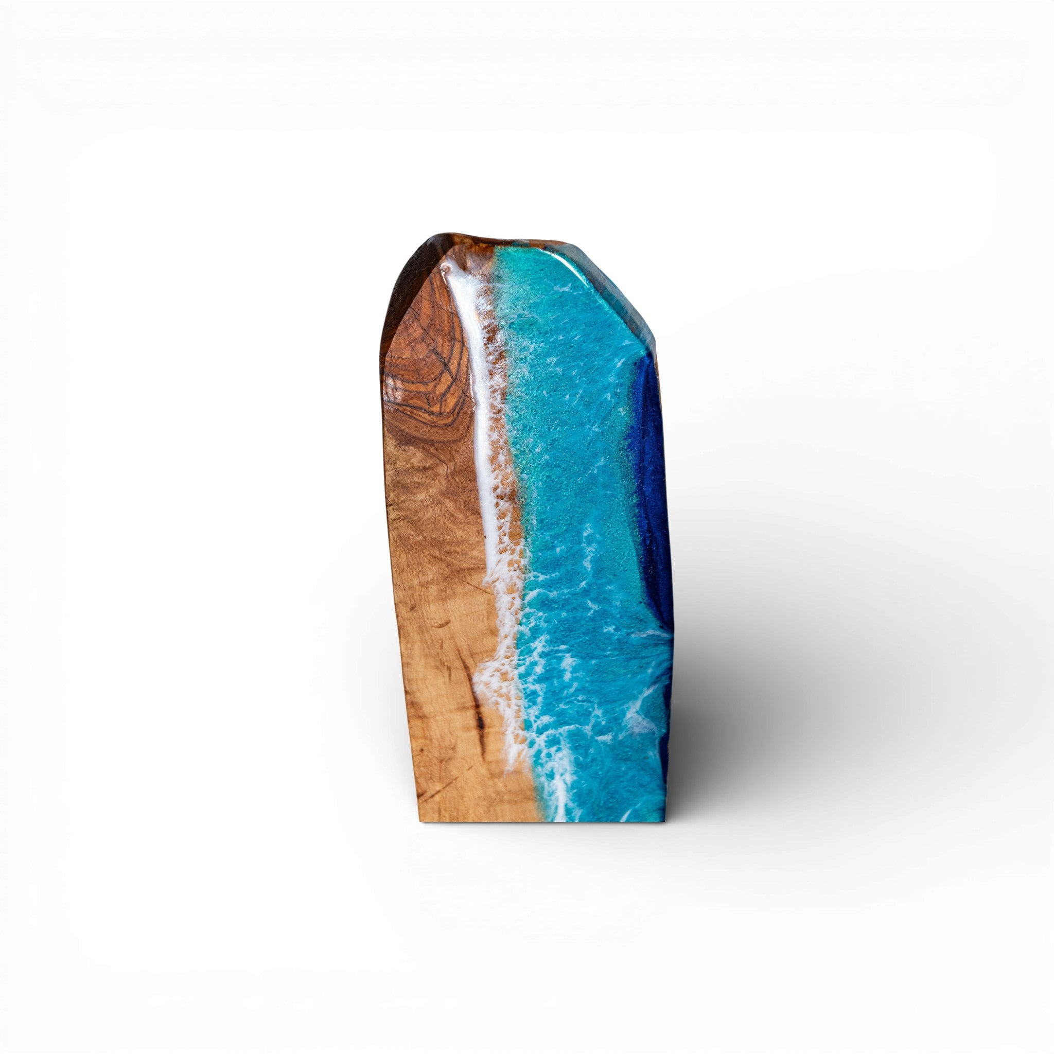 Handcrafted Ocean Wave Olive Wood Charcuterie Board- Serving Platter