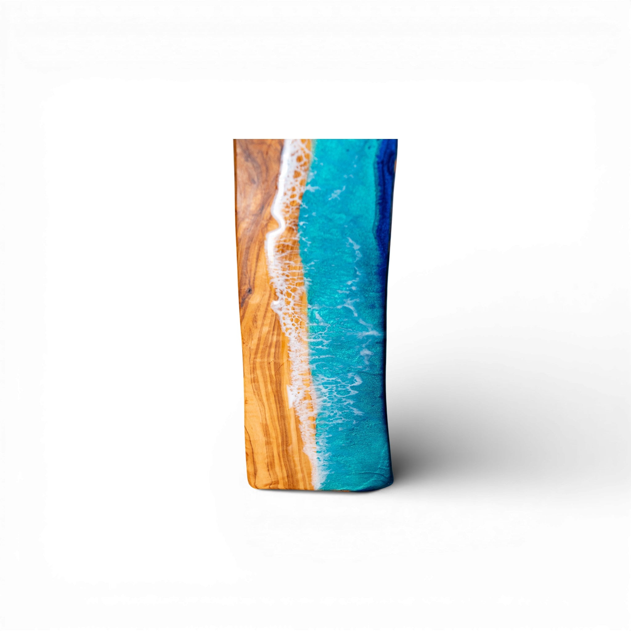 Handcrafted Ocean Wave Olive Wood Charcuterie Board- Serving Platter