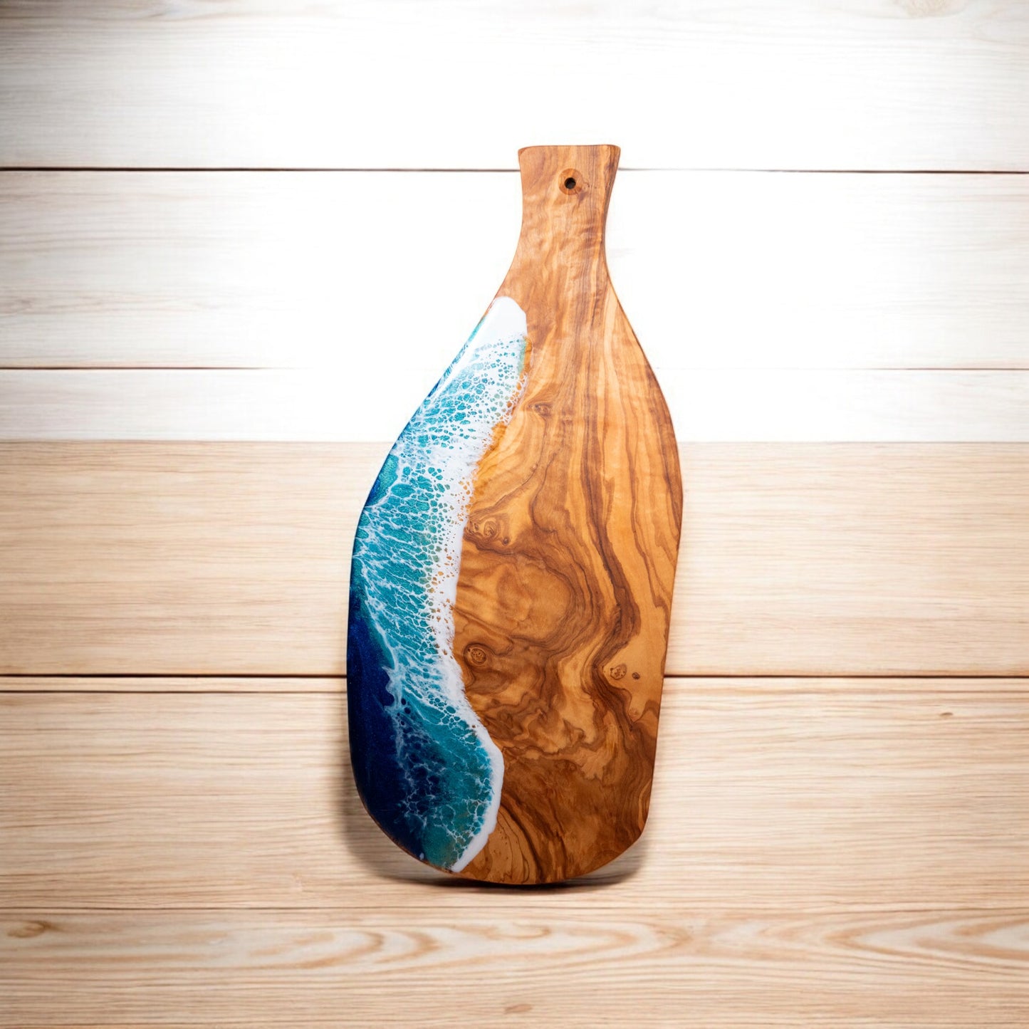 Handcrafted Ocean Wave Walnut Wood Charcuterie Board - Serving Platter