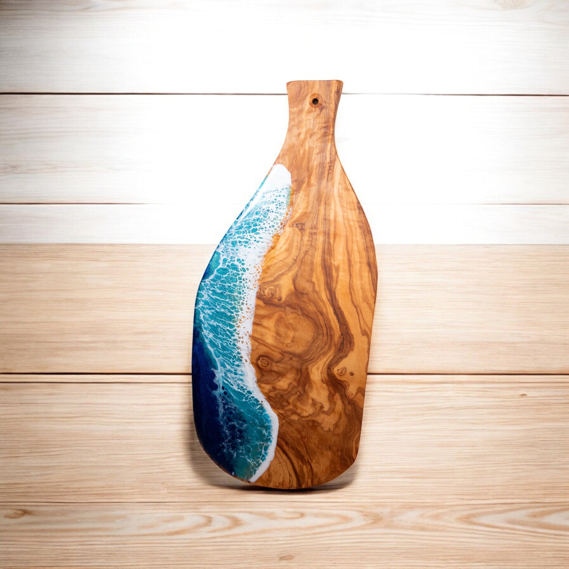 Handcrafted Ocean Wave Walnut Wood Charcuterie Board - Serving Platter