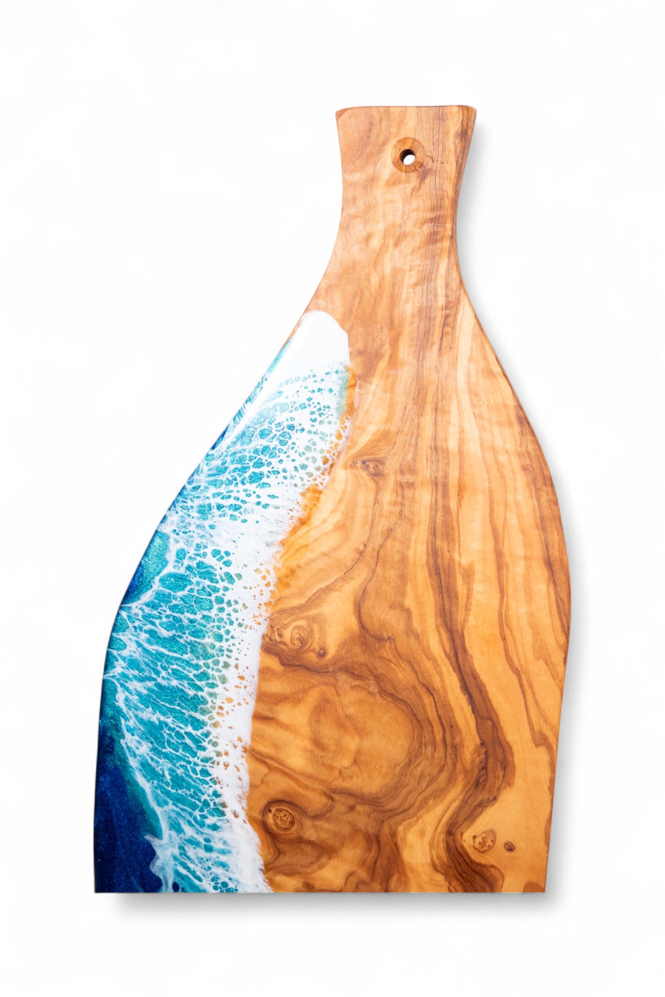 Handcrafted Ocean Wave Walnut Wood Charcuterie Board - Serving Platter