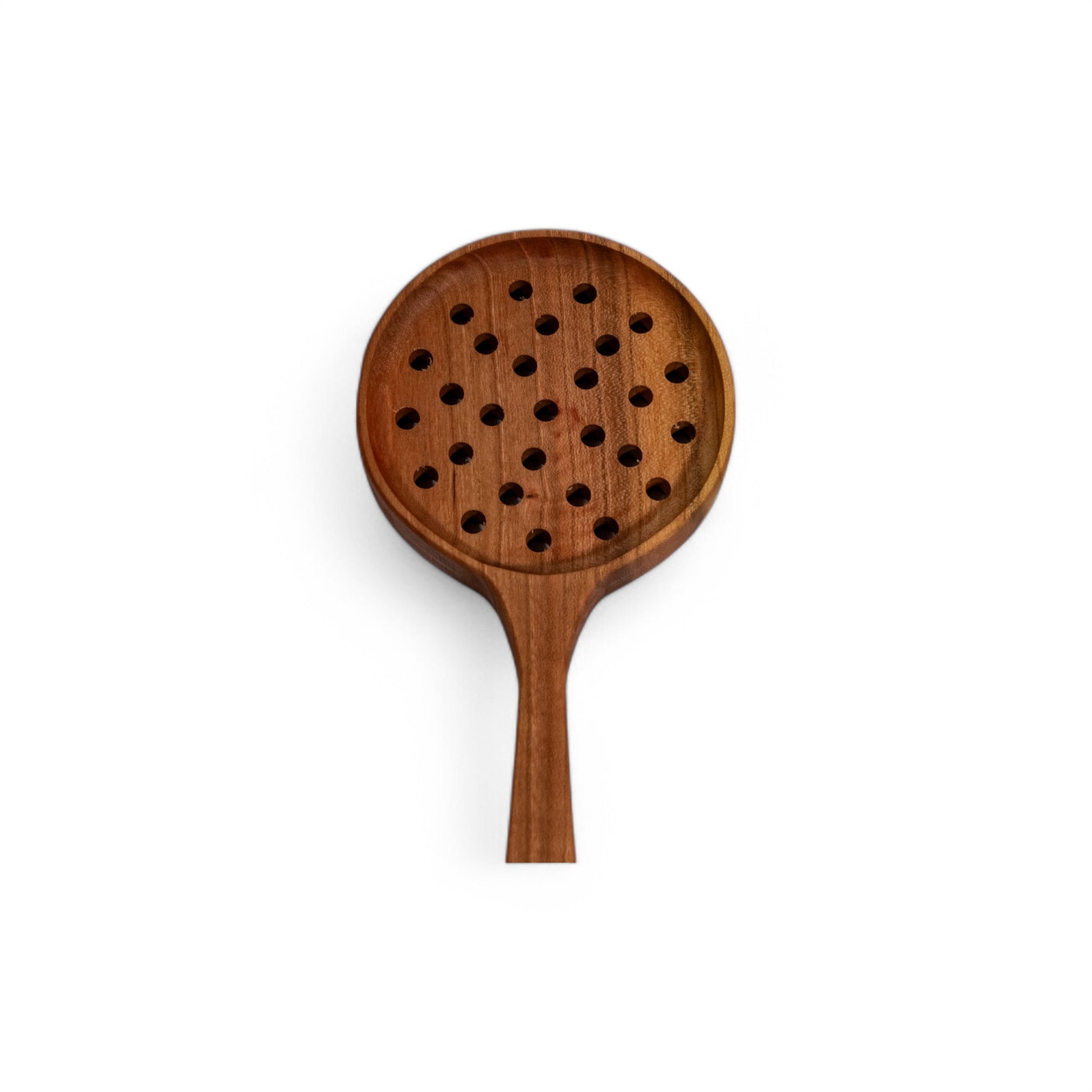 Handmade Wooden Strainer Spoon - 12” Cooking Spoon from Cherry