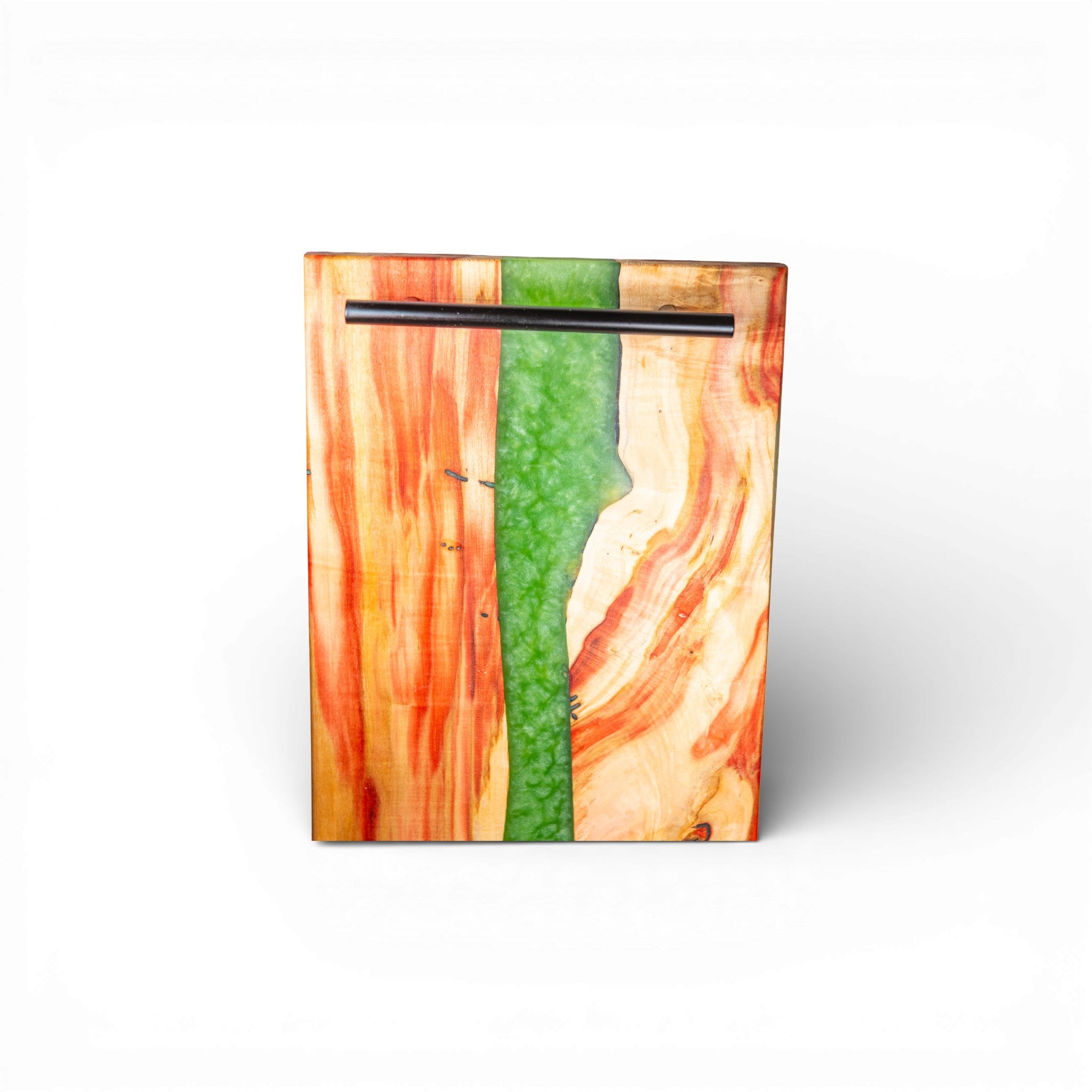 Jade Epoxy Box Elder Charcuterie Boards/Serving Board with Handle