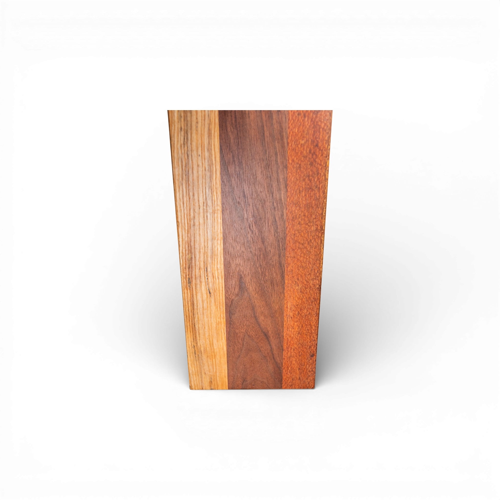 Lace hickory walnut wood charcuterie board with vertical grain sections