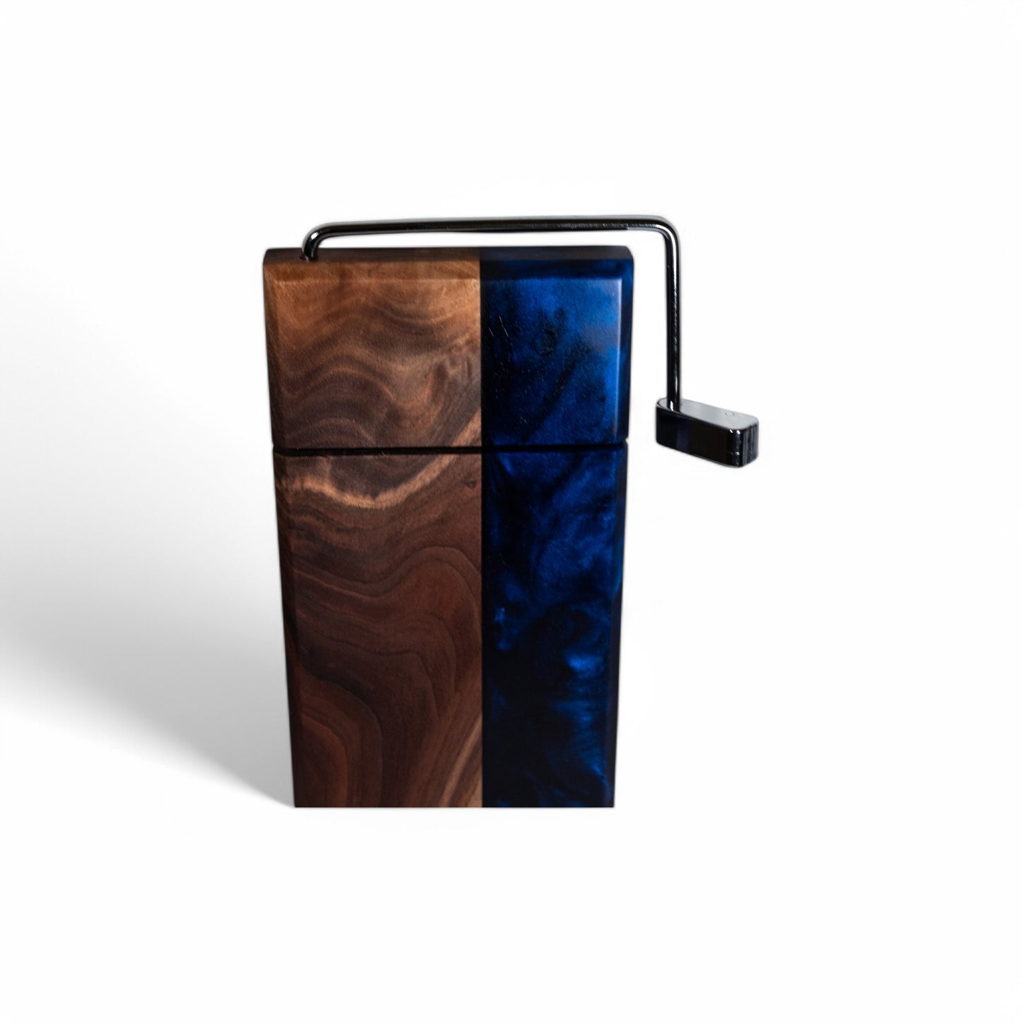 Linda -Walnut Wood Dark Blue Epoxy Cheese Slicer Board