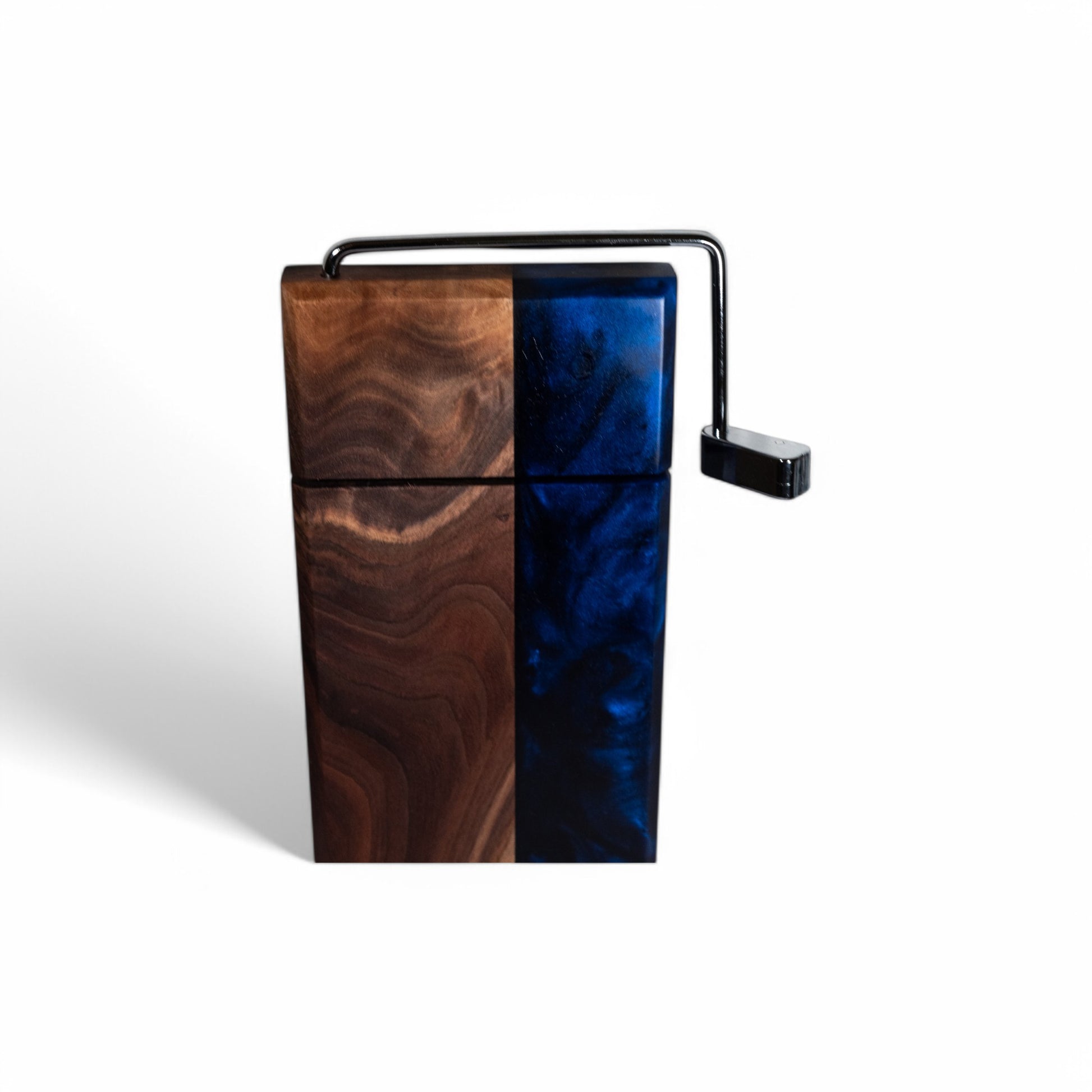 Linda -Walnut Wood Dark Blue Epoxy Cheese Slicer Board