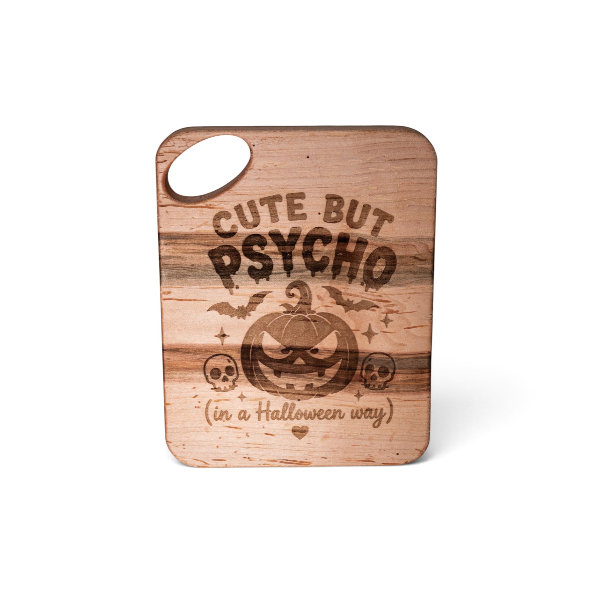 Maple Charcuterie Board/Serving Tray "Cute But Psycho"